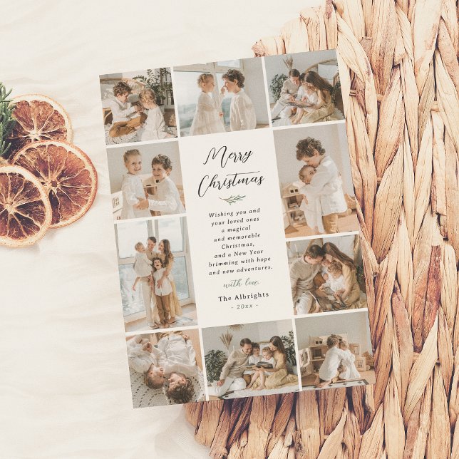 Evergreen Memories | 10 Photo Collage jul Julkort (Skapare uppladdad)