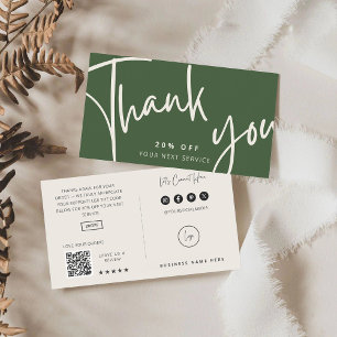 Evergreen Modern Minimalist Rabatt Card