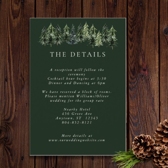 Evergreen Mountain Glen White Grönt Black Tilläggskort (Skapare uppladdad)