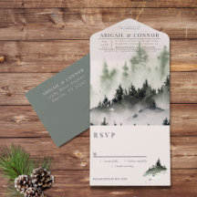 Evergreen Mountain Mist Rustic Winter White Grått