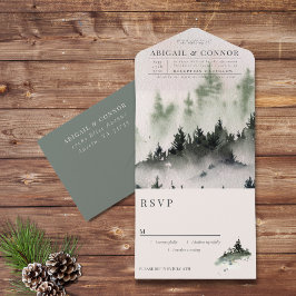 Evergreen Mountain Mist Rustic Winter White Grått