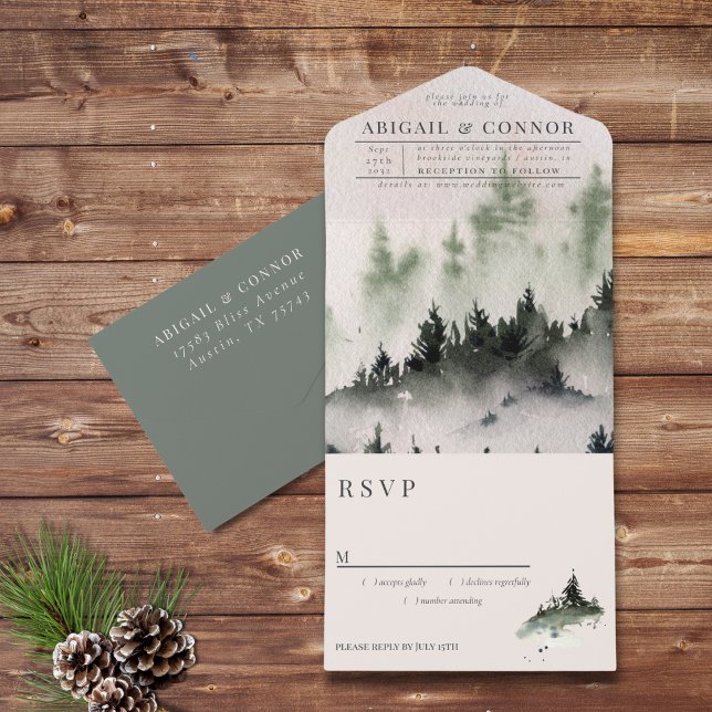 Evergreen Mountain Mist Rustic Winter White Grått (Skapare uppladdad)