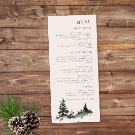 Evergreen Mountain Mist Rustic Winter White Grått Meny