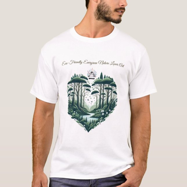 Evergreen Nature Älskare Art T Shirt (Framsida)