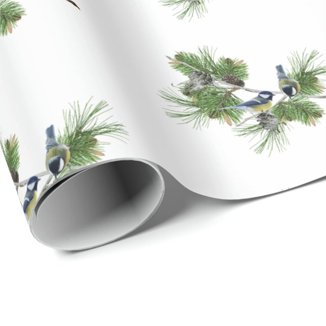Evergreen Nest-julafton Wrapping Papper Presentpapper (Rullad Hörn)