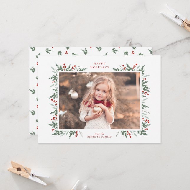 Evergreen och Berries Kort (Fram/Back In Situ)