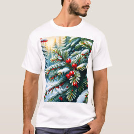 Evergreen och Holly Berries T Shirt