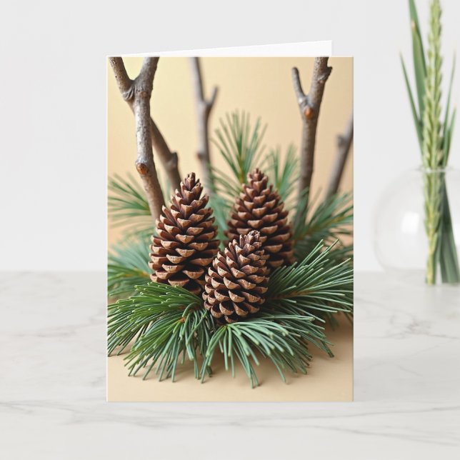 Evergreen Pinecone Card Kort (Framsida)