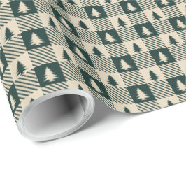 Evergreen plaid presentpapper