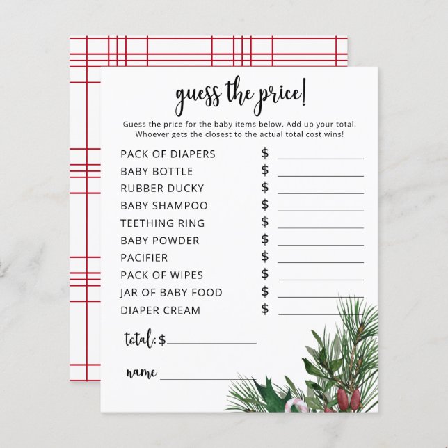 Evergreen Pris gissel Game (Fram/baksida)