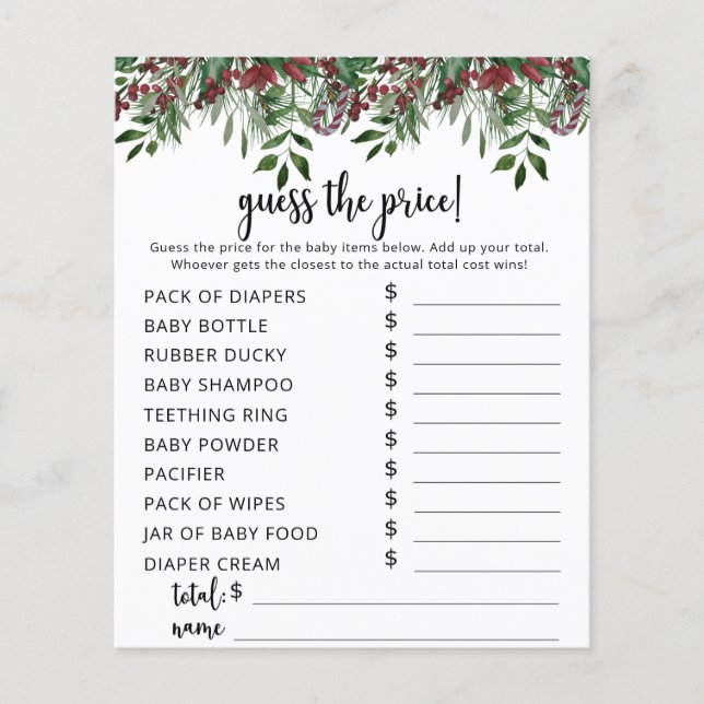 Evergreen Pris gissel Game (Framsida)