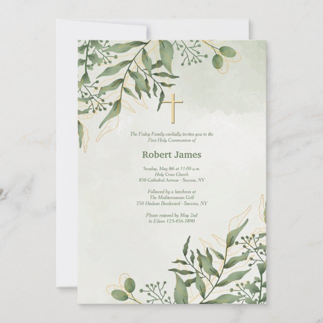 Evergreen Religiösa Inbjudningar (Framsida)