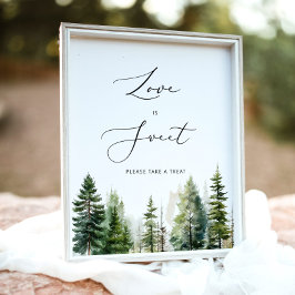 Evergreen rustic Kärlek är söt ta ett tag Poster