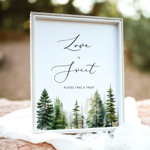 Evergreen rustic Kärlek är söt ta ett tag Poster