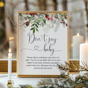 Evergreen, säg inte baby. Winter säger inte baby Poster