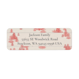 Evergreen Skogen Returadress Etikett