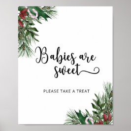 Evergreen spädbarn är söt poster