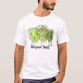 Evergreen Spirit med träd T Shirt