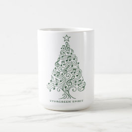 "Evergreen Spirit - Musical Julgran Design" Kaffemugg