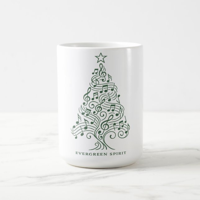 "Evergreen Spirit - Musical Julgran Design" Kaffemugg (Center)