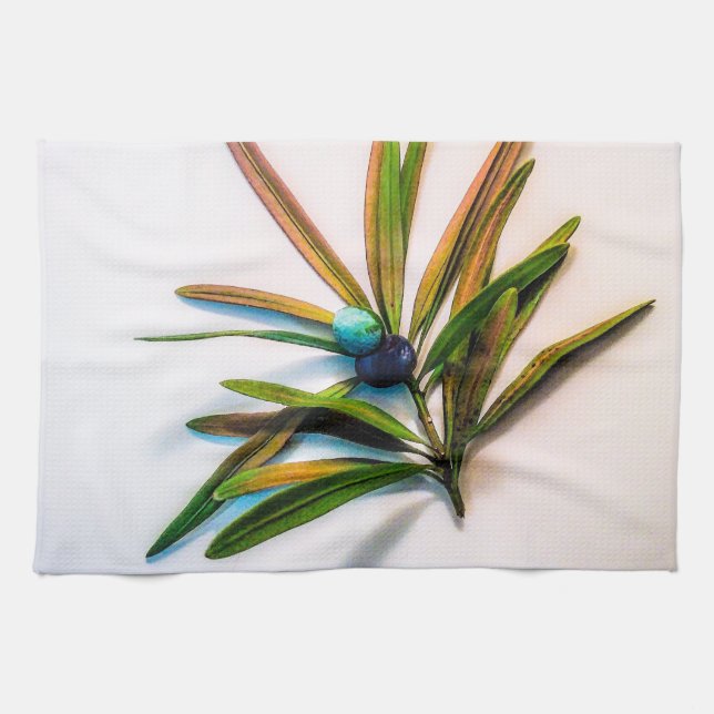 Evergreen Sprig med Berries Kitchen Towels Kökshandduk (Horisontell)