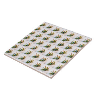 Evergreen Sprig med Berries Mönster Ceramic Tile Kakelplatta
