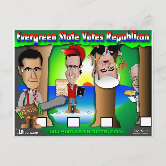 Evergreen State GOP Vykort (Framsida)