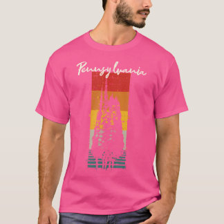 Evergreen State Pennsylvania Souvenir Forest Campi T Shirt