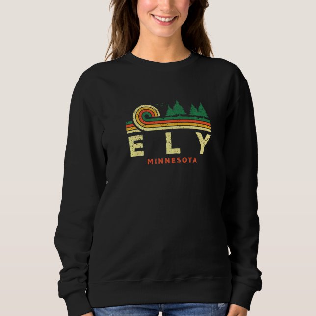Evergreen Sunset Ely Forest Minnesota Skogen Natur T Shirt (Framsida)