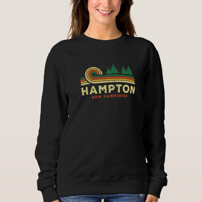 Evergreen Sunset Hampton Forest New Hampshire Wood T Shirt (Framsida)