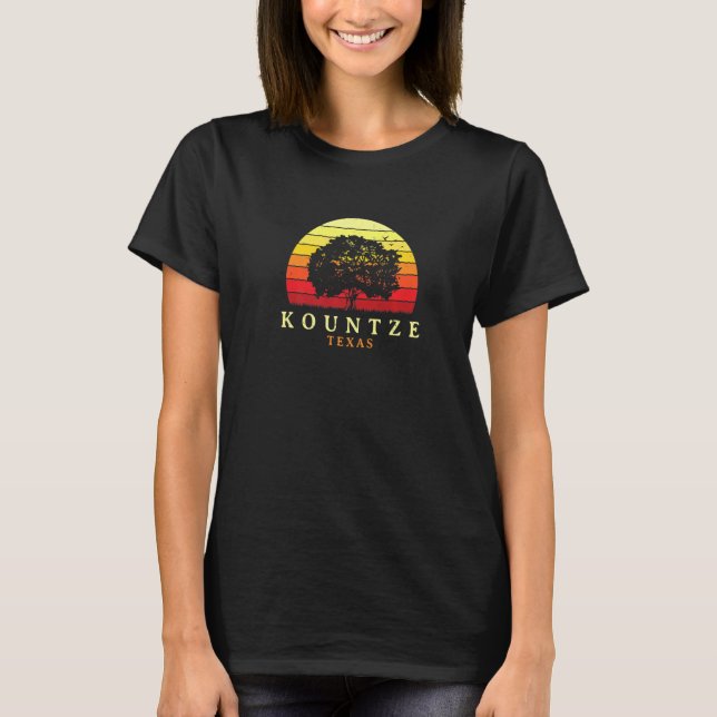 Evergreen Sunset Kountze Oak Tree Texas Bur Oak Fo T Shirt (Framsida)