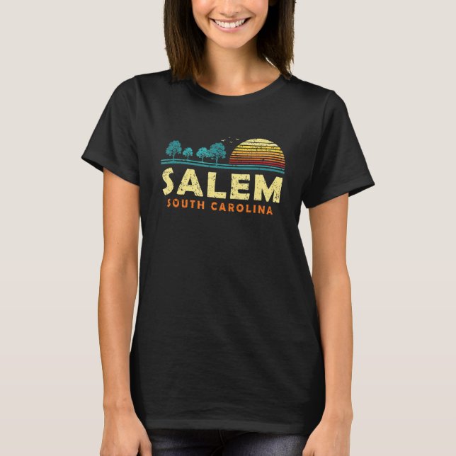 Evergreen Sunset Salem Forest South Carolina Skoge T Shirt (Framsida)