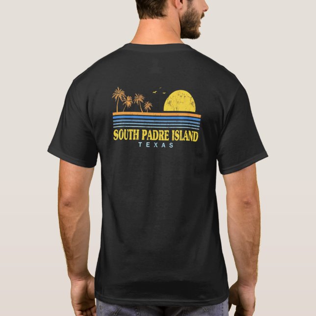Evergreen Sunset South Padre Island Beach Te T Shirt (Baksida)