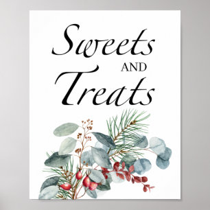 Evergreen sweets och behandlar babydusch poster