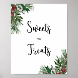 Evergreen sweets och behandlar babydusch poster