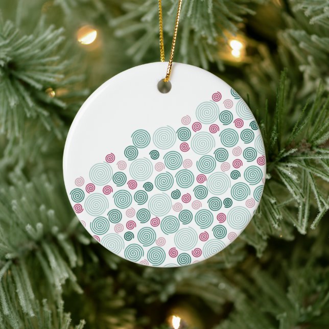 Evergreen Swirl - (Pattern) Julgransprydnad Keramik (Träd)