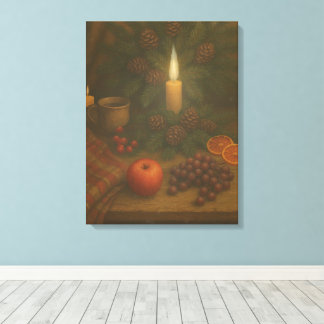 Evergreen Table – Candlelight and Calm Canvastryck