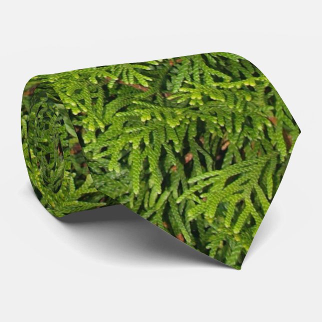 Evergreen Träd Grenar Tie Slips (Rullad)
