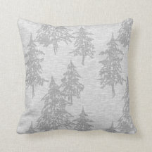 Evergreen Träd - Light Grått