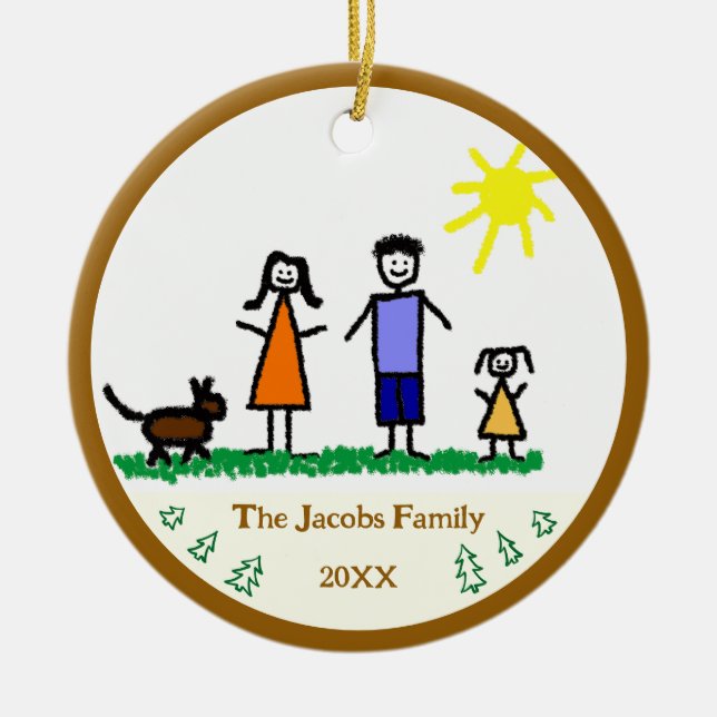 Evergreen Träd Personlig Helgdag Ornament (Framsidan)