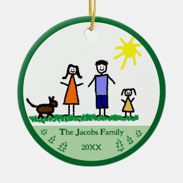 Evergreen Träd Personlig Helgdag Ornament (Framsidan)