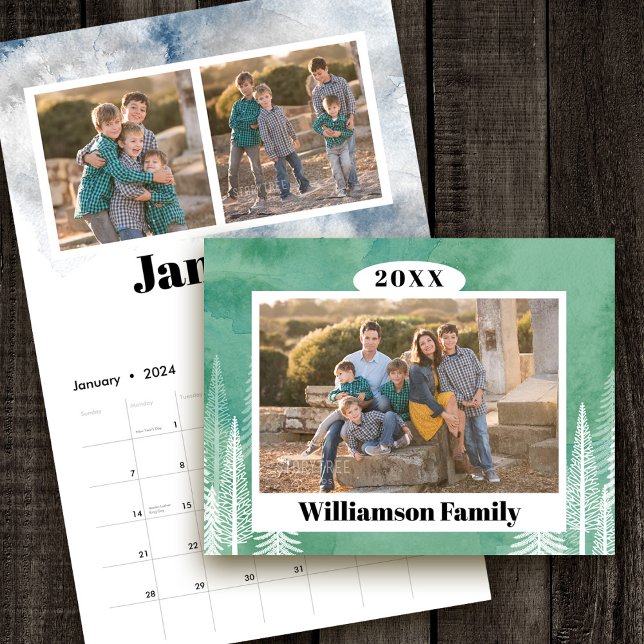 Evergreen Träd Skapar ditt eget familjefoto Kalender (Skapare uppladdad)