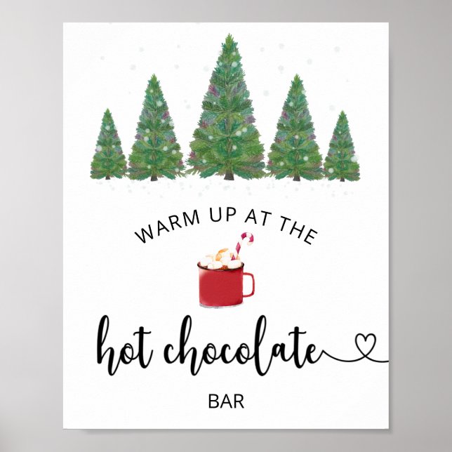Evergreen Värm upp vid den heta chokladbaren Poster (Framsidan)