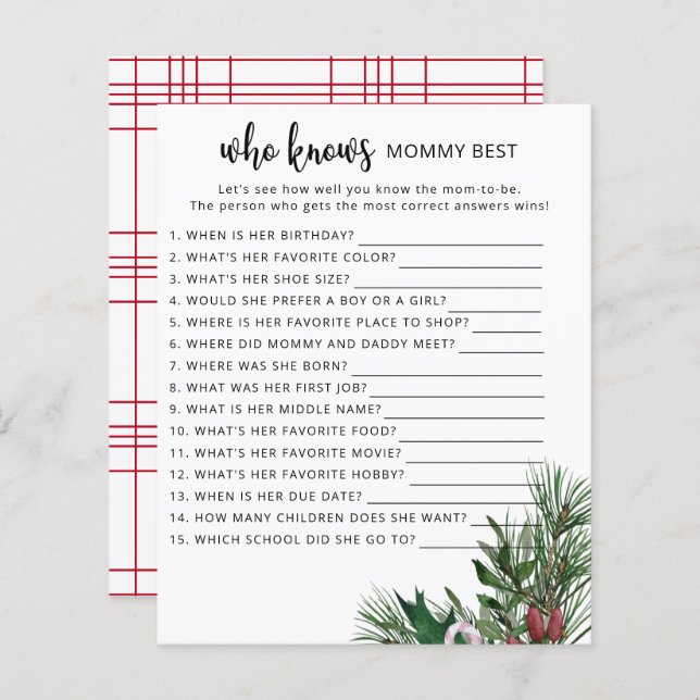 Evergreen Vem vet bäst mamma (Fram/baksida)