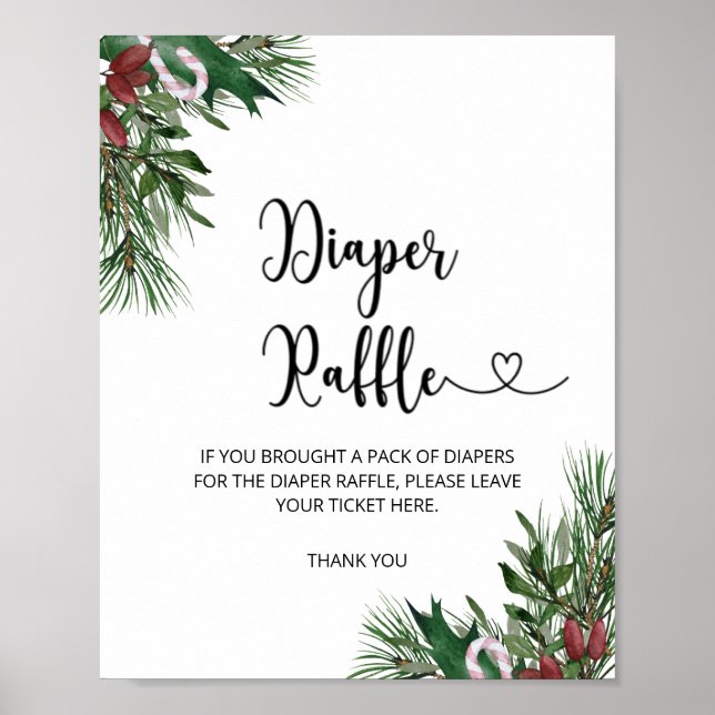 Evergreen vinterdagare raffel poster (Framsidan)