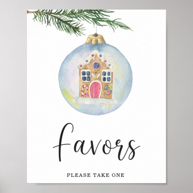 Evergreen vintertid gren - Favoriter Poster (Framsidan)