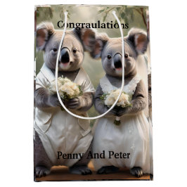 "Evergreen Vows: A Koala Bröllop in White"