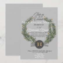 Evergreen Wandew/Monogram-inbjudan