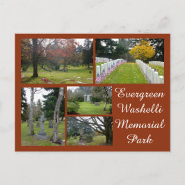Evergreen Washelli Cemetery Collage Vykort