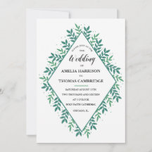 Evergreen Wedding-inbjudan